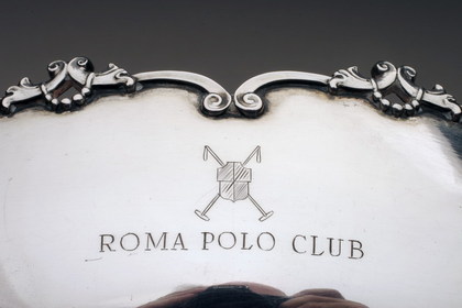 Italian silver bowl, Roma Polo Club